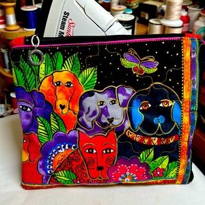 Laurel Birch Fabric Cosmetic Bag.